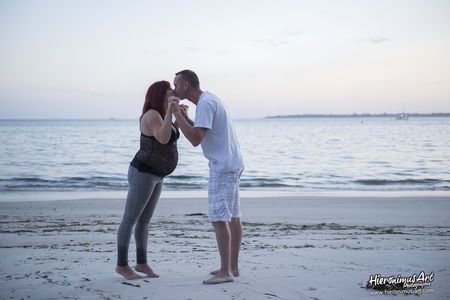 Photographe grossesse plage Concarneau